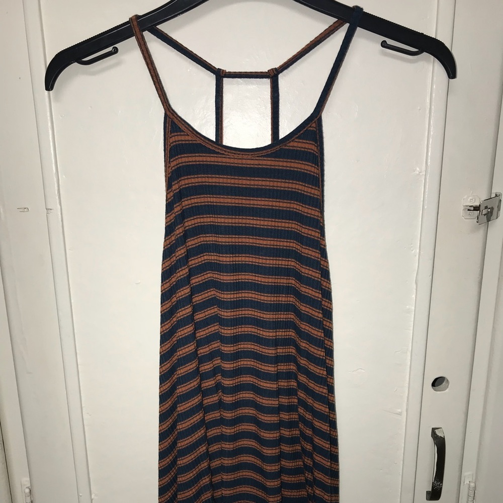 Blue and Orange striped tank top
